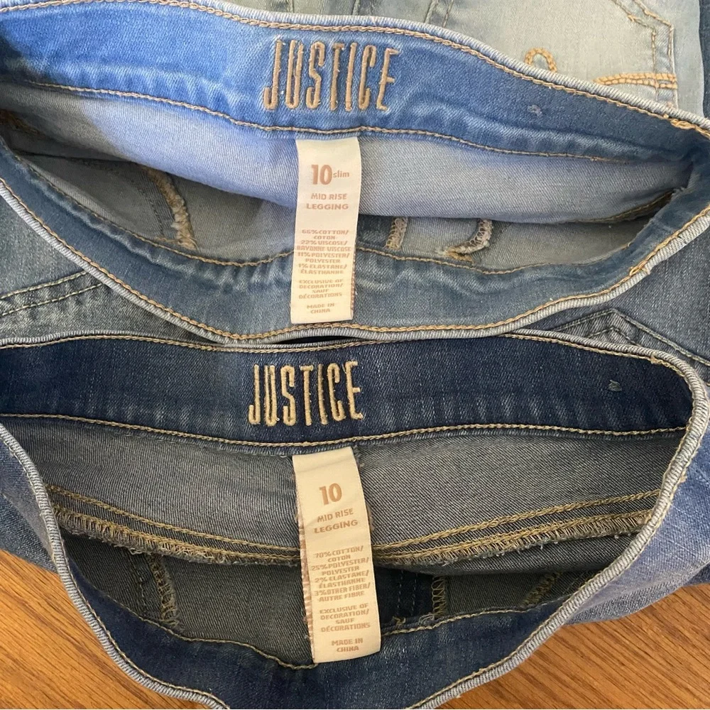 Justice Light and Dark Blue Denim Jeans Set